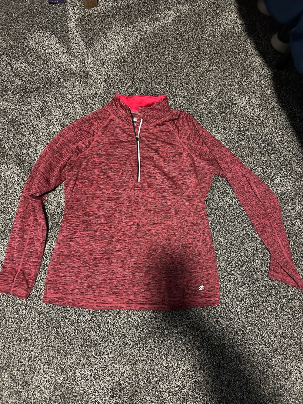 Energy Zone Women's Heathered Red Quarter-Zip Pullover